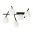 Emibig Taklampa Smart Stål Svart | Passande för 5x E14 - Max 10W