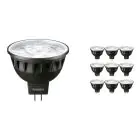 Flerpack 10x Philips Master LED Spot GU5.3 MR16 6.7W 440lm 60D - 930 Varm Vit | Bästa färgåtergivning - Dimbar - Ersättare 35W